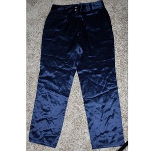Navy Dress Pants- satiny look & feel